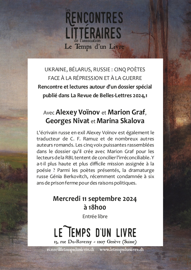 Flyer rencontre Le temps d'un livre, 11 sept 2024.jpg